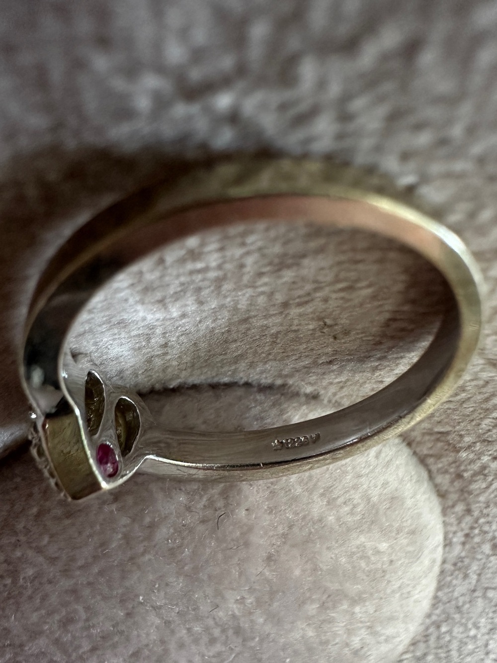 ROBERTO COIN TINY TREASURES PUFFED HEART RING WITH DIAMONDS in 18K White Gold - Picture 9 of 15